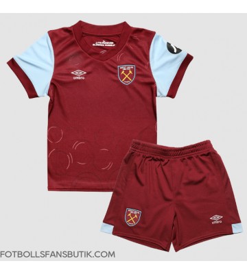 West Ham United Replika Hemmatröja Barn 2023-24 Kortärmad (+ Korta byxor)